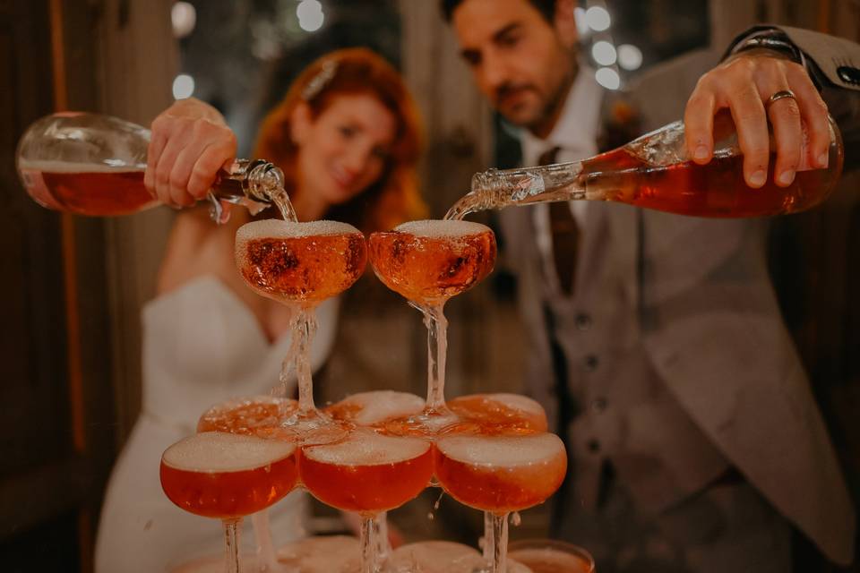 Champagne fountain