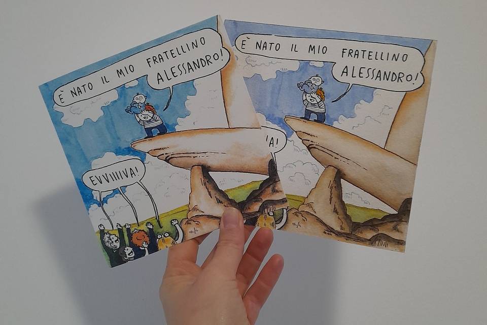 Biglietto nascita - stampa 1