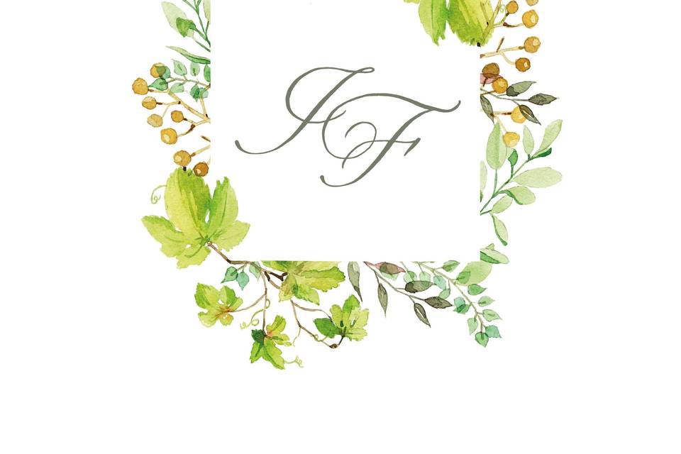 Monogramma con illustrazione