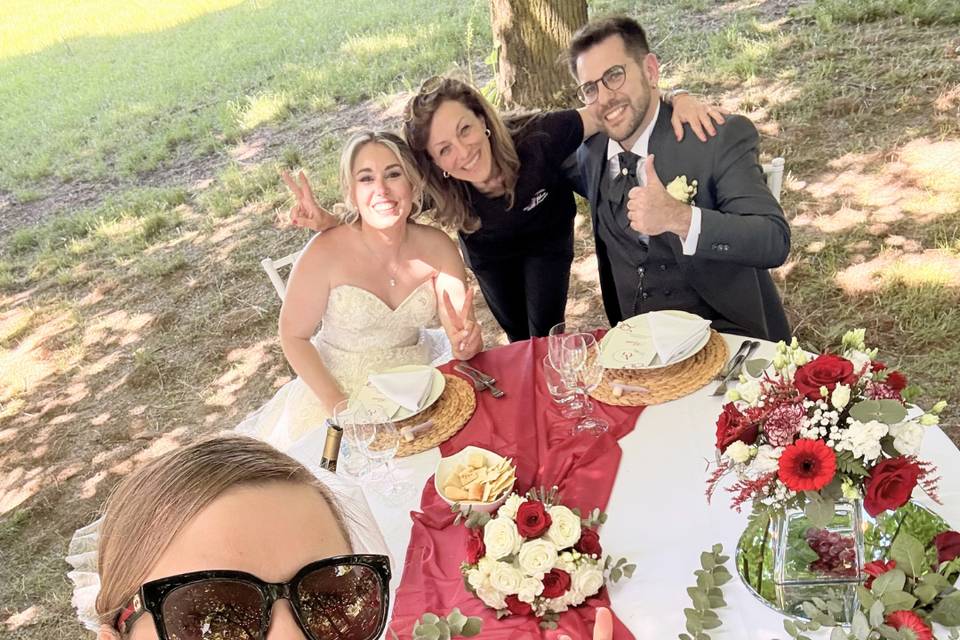 Con gli sposi Andrea e Giulia