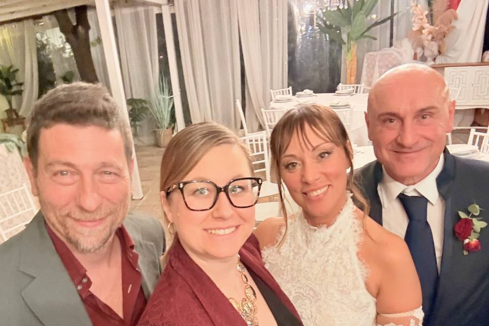 Con gli sposi Federica e Miles