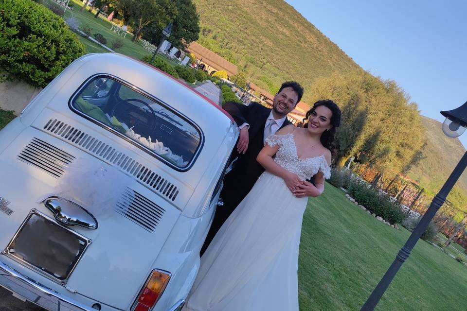 Matrimonio in Fiat 500 Vintage