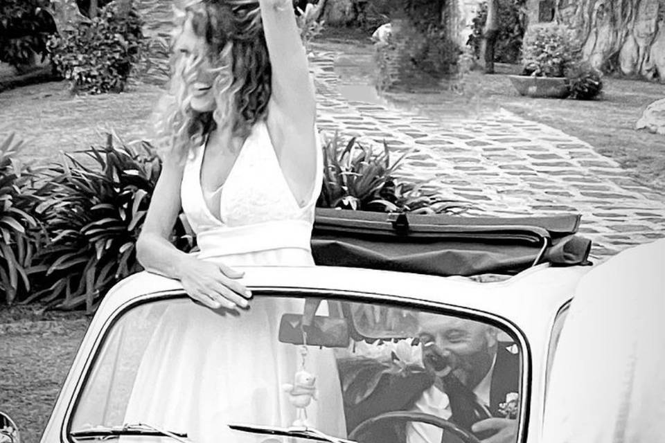 Matrimonio in Fiat 500 Vintage