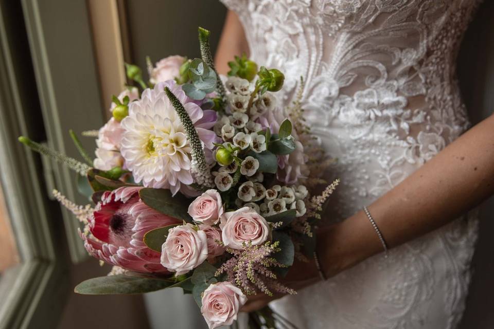 Bouquet sposa protea