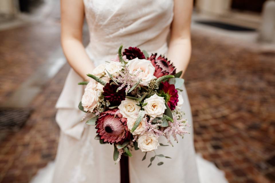 Bouquet sposa protea