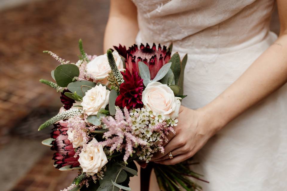 Bouquet sposa protea