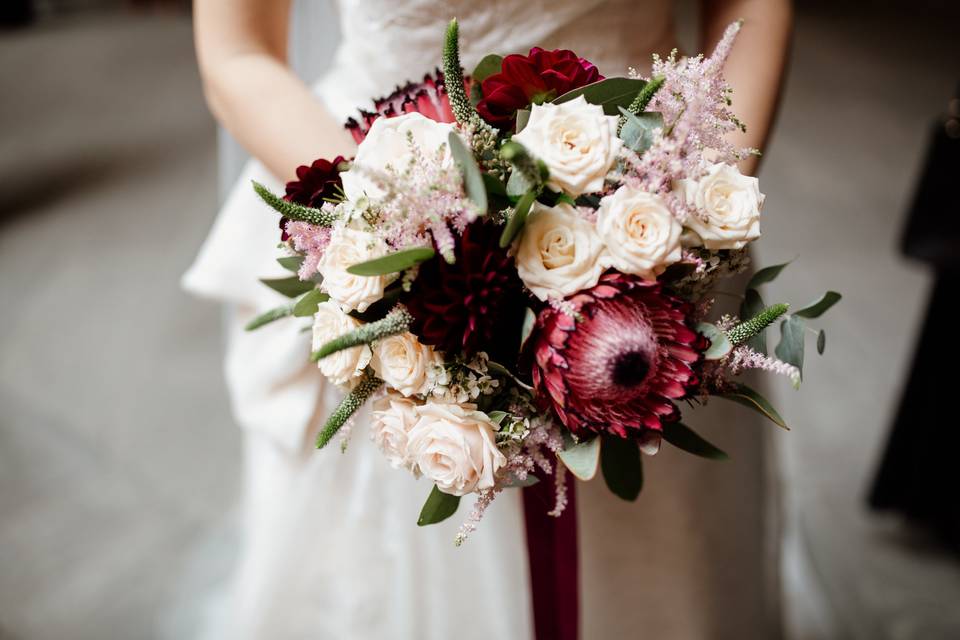 Bouquet sposa protea