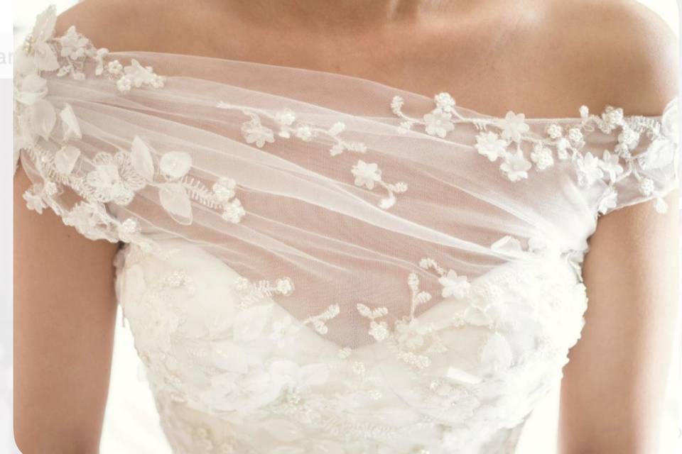 Dettagli abito sposa