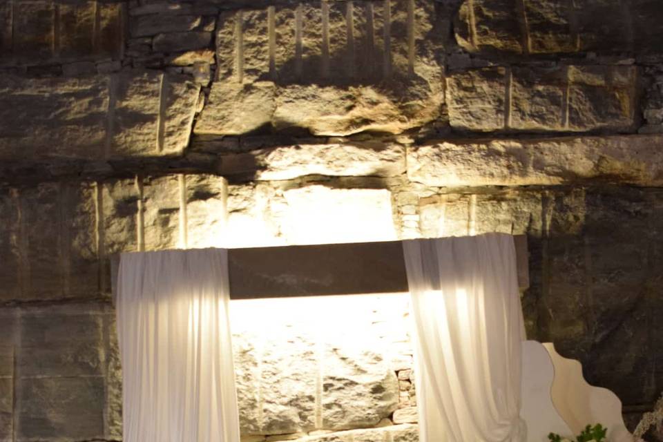 Scenografia tavolo Sposi