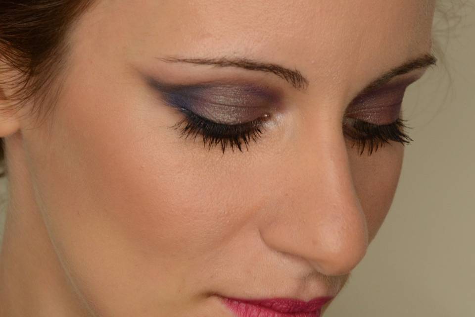 Trucco viola/blu