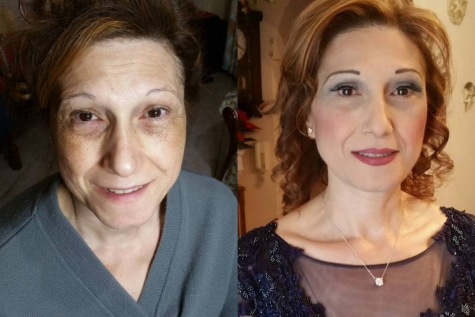 Makeup antiage - prima e dopo