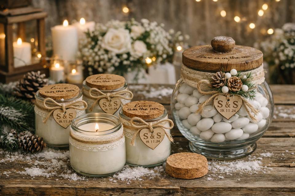 Bomboniere Candele Incise