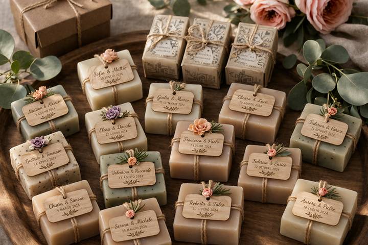 Tag per bomboniere sapone