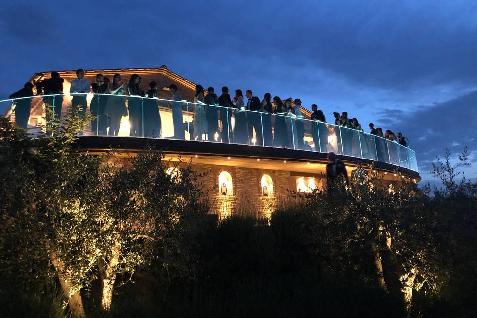 Terrazza illuminata