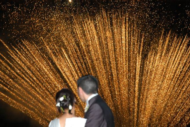 Fuochi d'artificio per matrimonio, spettacolo pirotecnico per