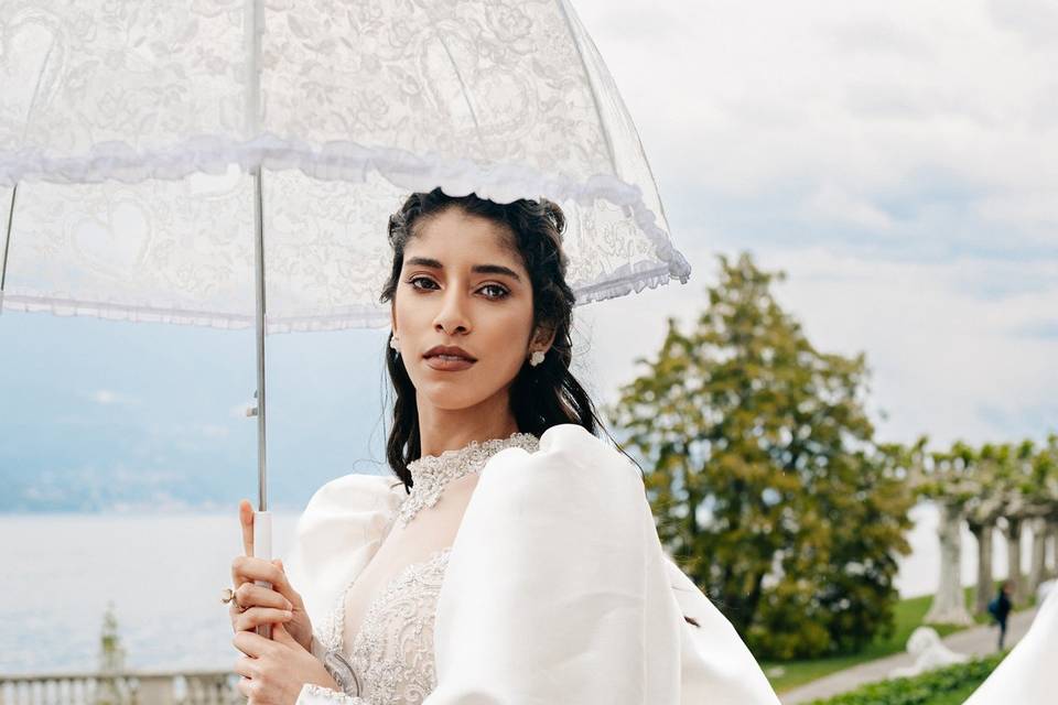 Bride and rain