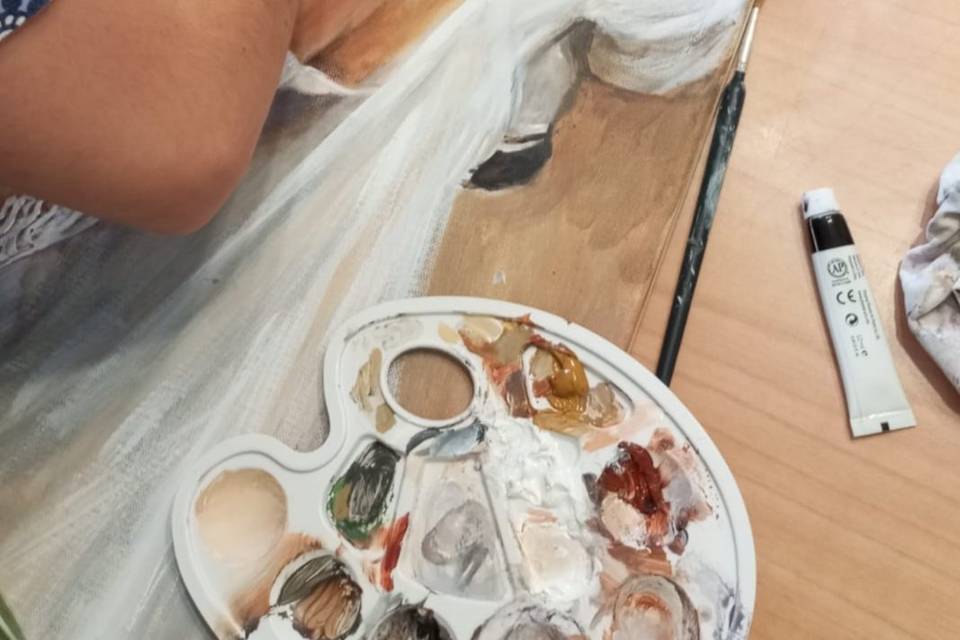 Ritratto acrilico su tela spos