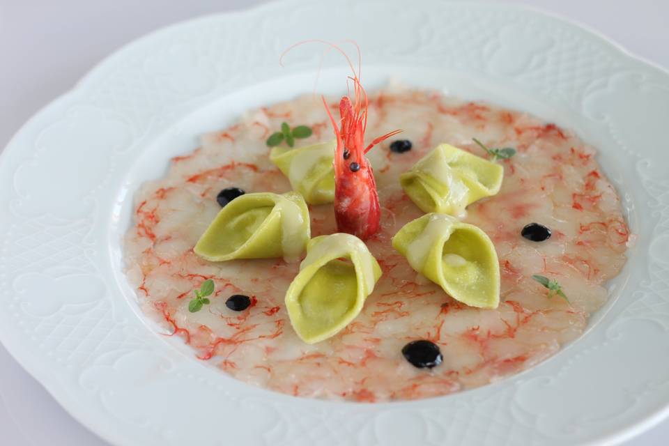 Tortellino ripieno di caprino