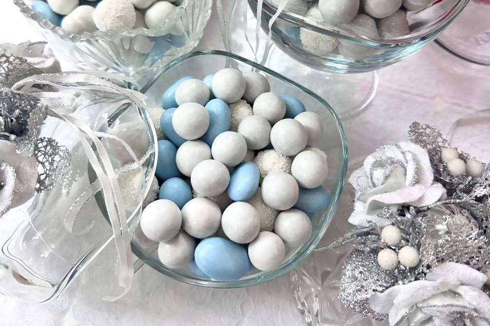 Confettata argento e azzurra