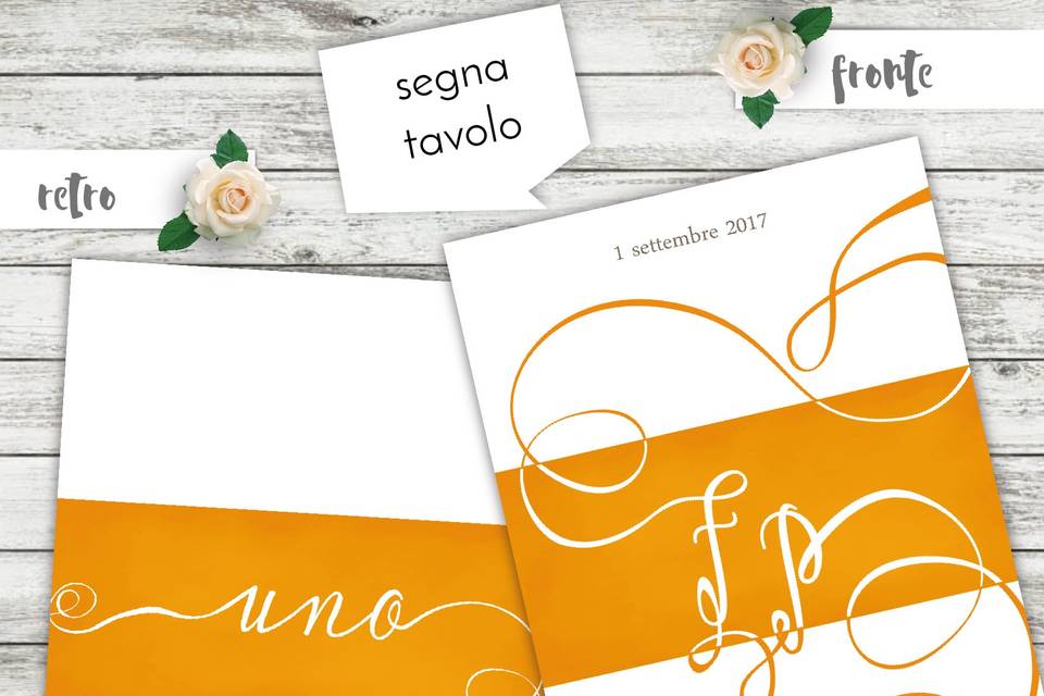 Segna tavolo lettering