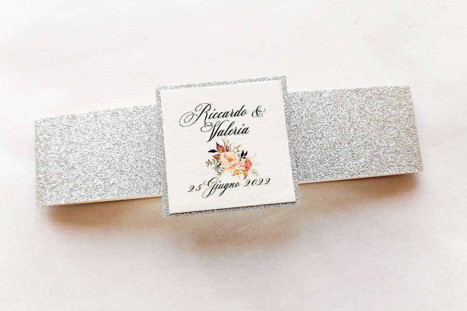 Fascia glitter con tag