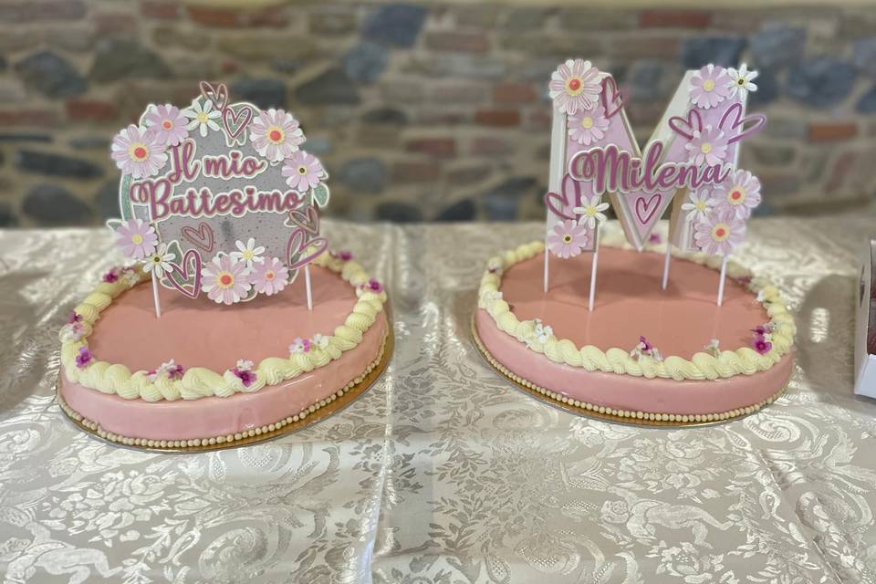 Torta moderna per battesimo