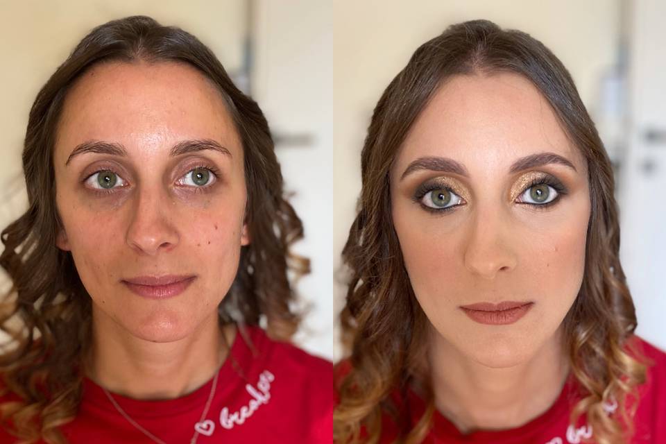 Prima/dopo trucco cerimonia