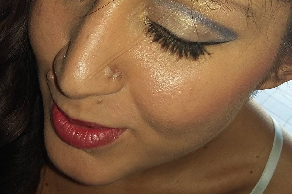 Trucco sposa blu