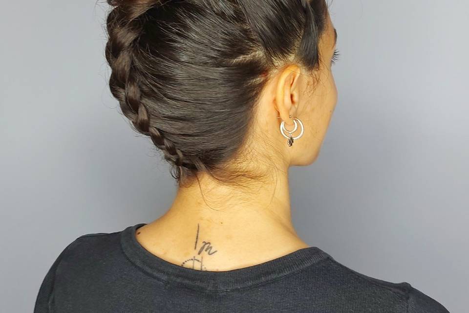 Chignon con treccia e twist