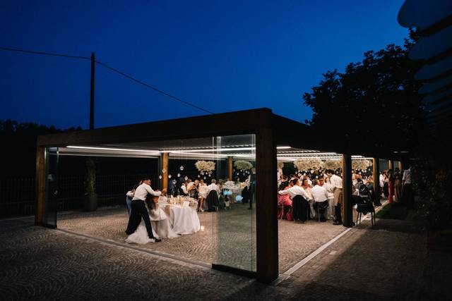 La pergola illuminata