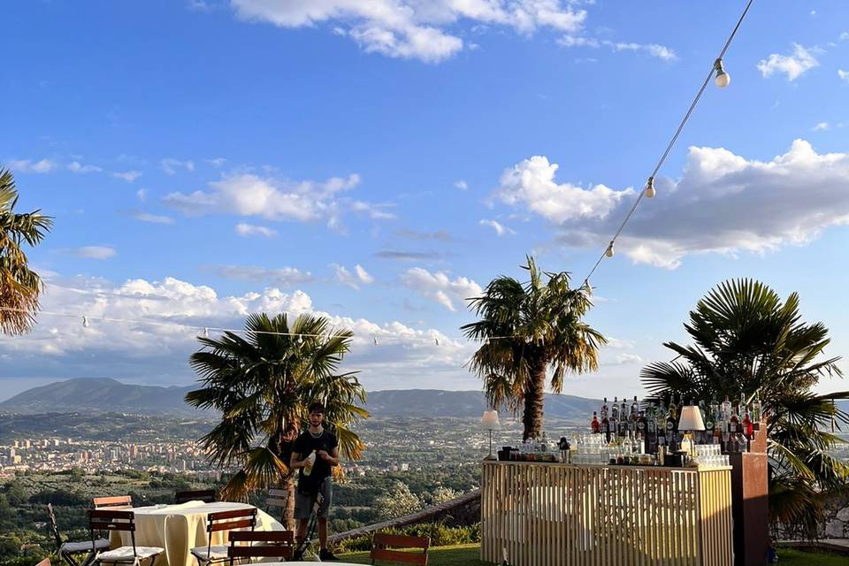 Open bar nel giardino