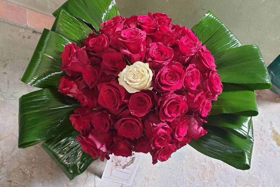 Bouquet di 50 rose rosse