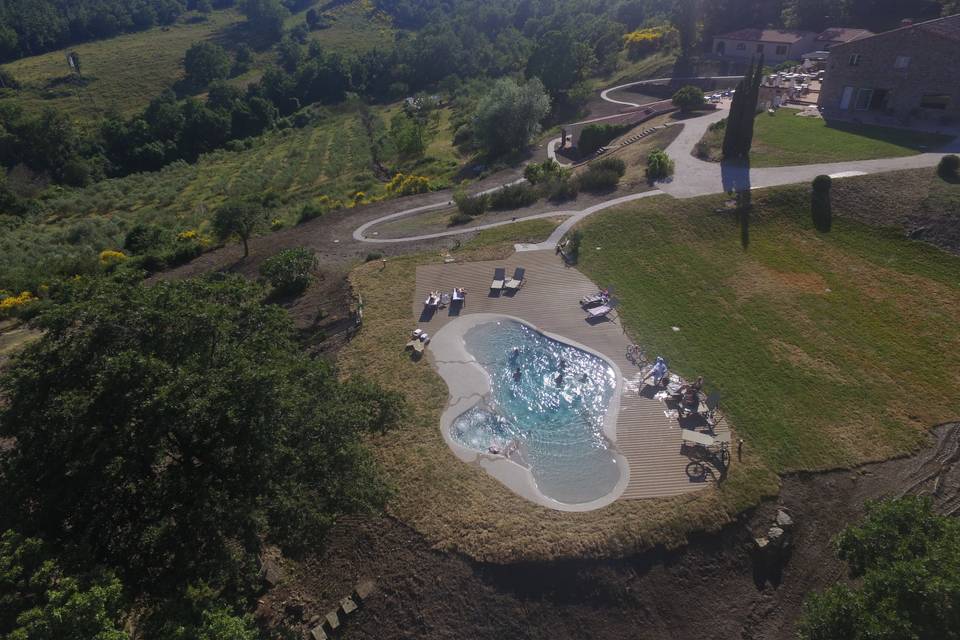 Vista dall'alto piscina