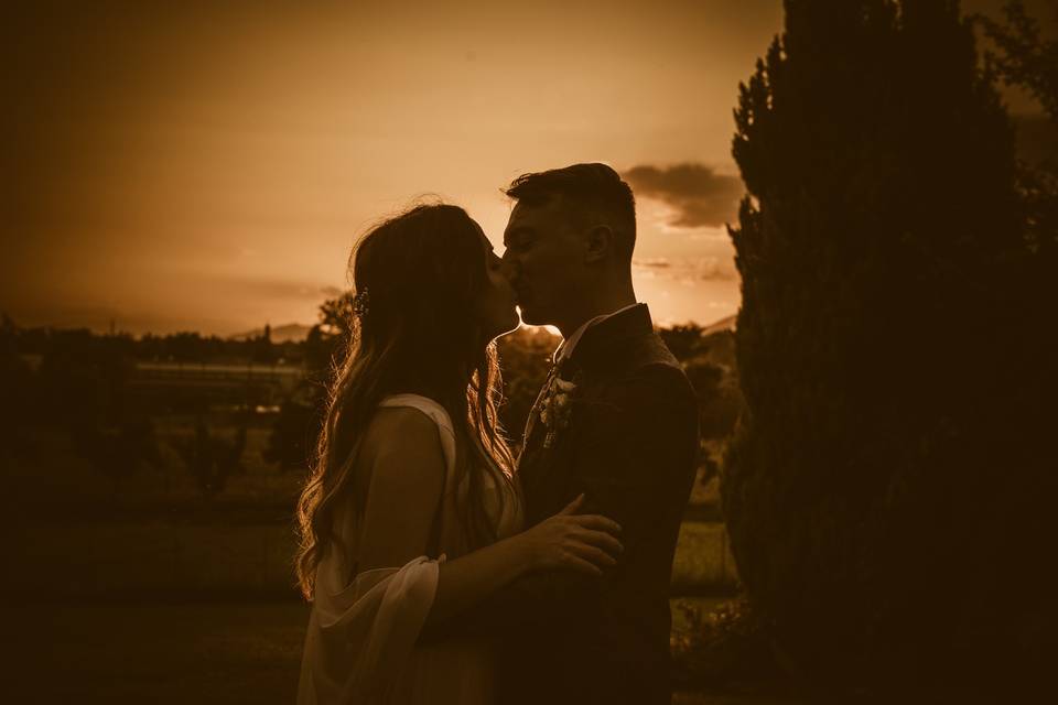 Foto matrimonio tramonto