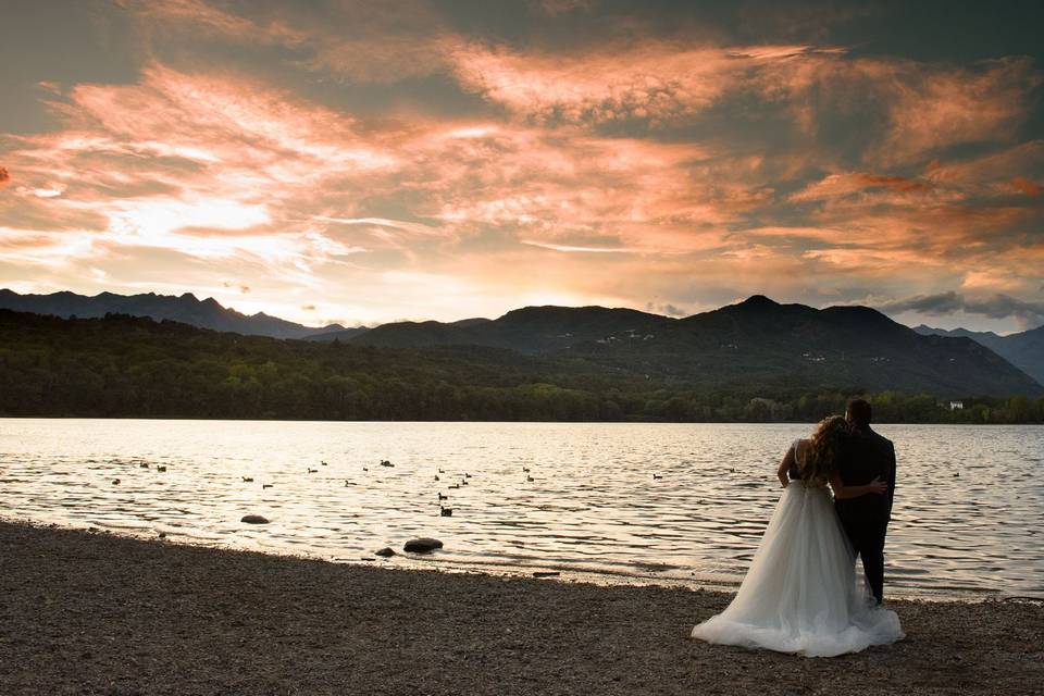 Fotografo matrimonio tramonto