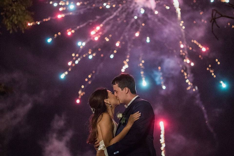 Fuochi d'artificio matrimonio