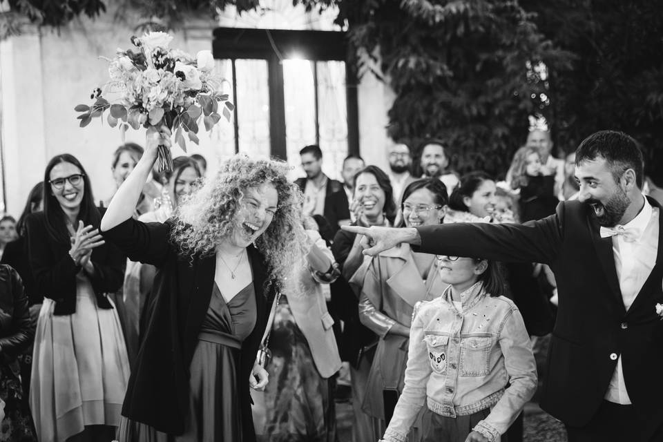 Lancio del bouquet