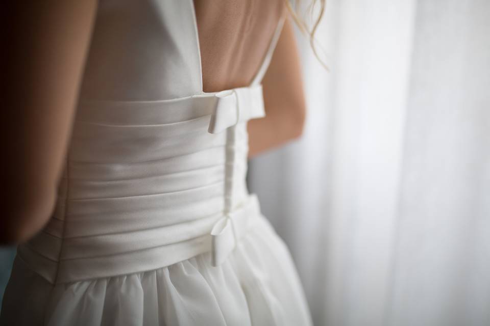 Dettagli dell'abito sposa