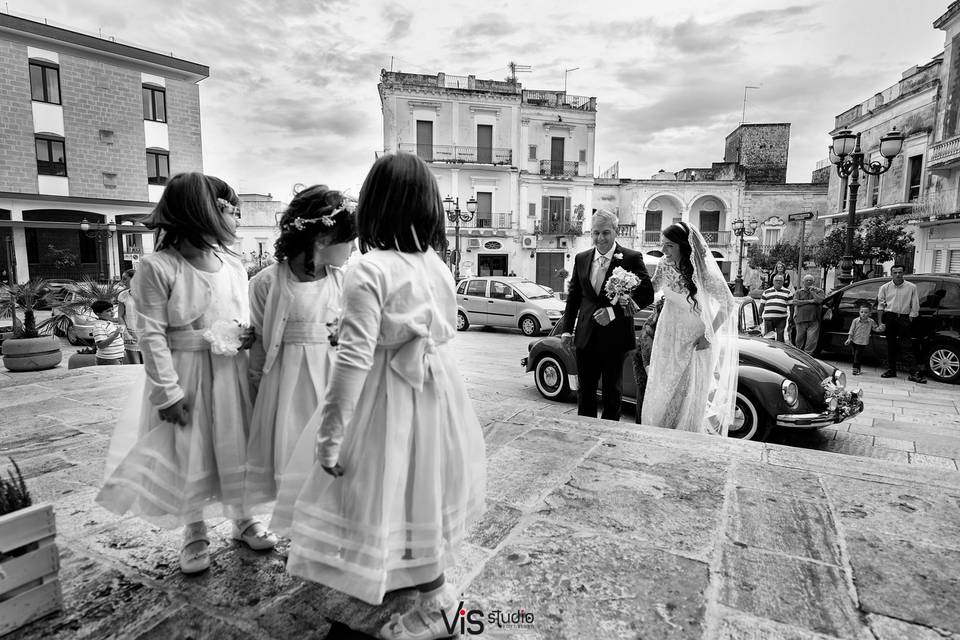 Arrivo in chiesa