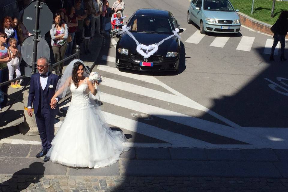 Maserati nera con il cuore