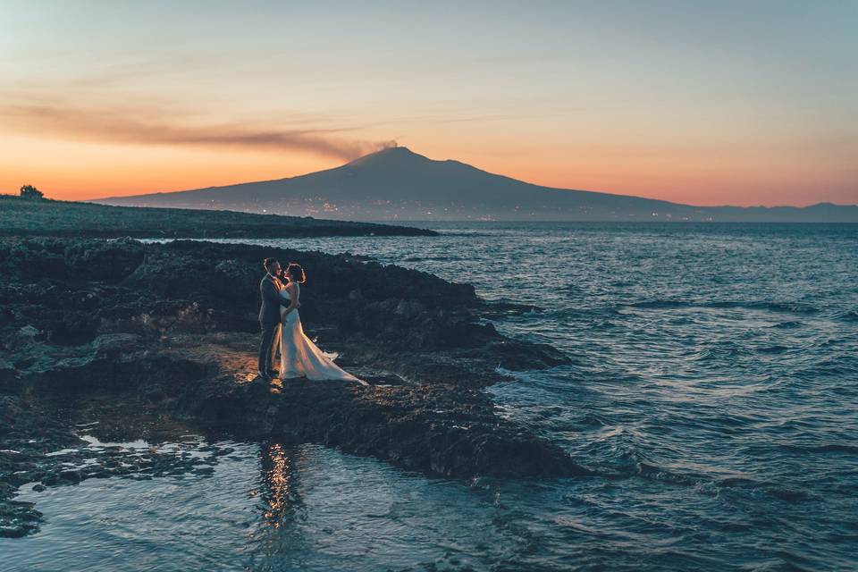 Etna and sunset