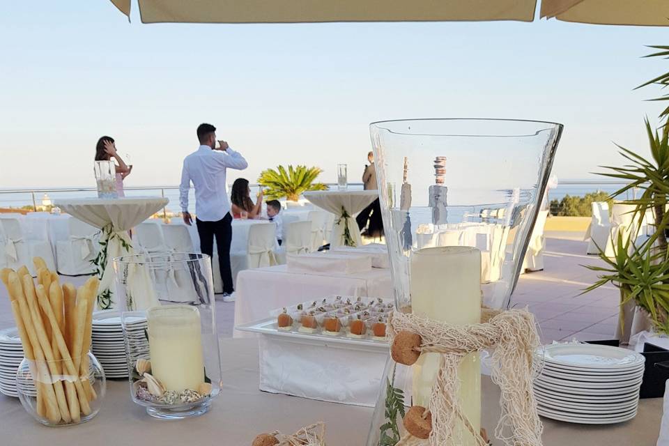 Buffet aperitivo terrazza