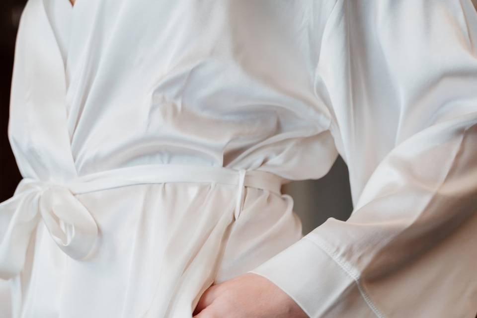 Vestaglia midi seta pura