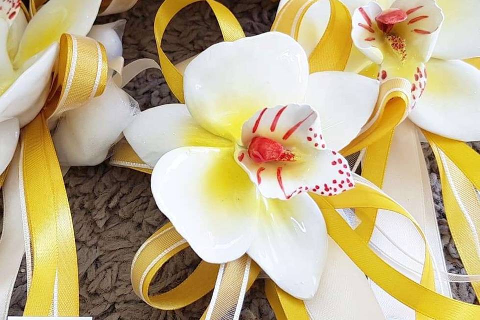 Segnaposto matrimonio orchidee