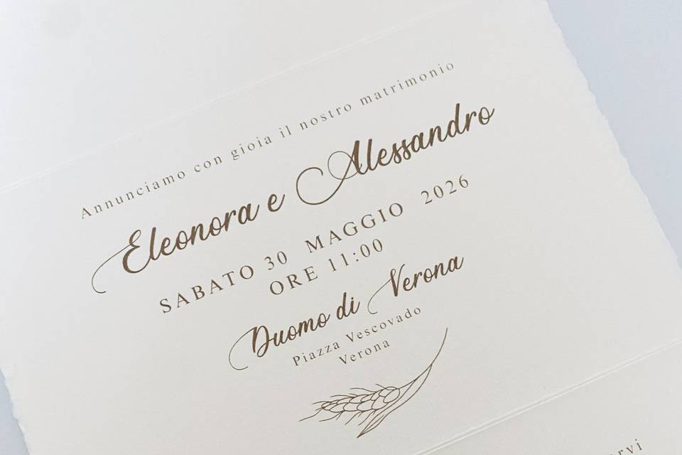 Partecipazione in carta Amalfi