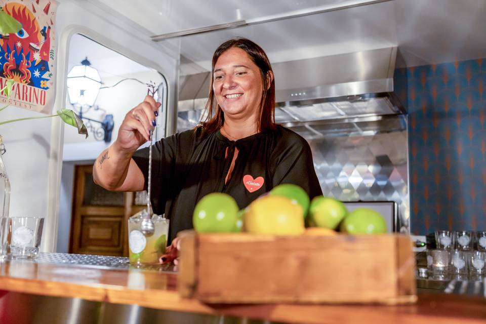 Bancone bar frutta