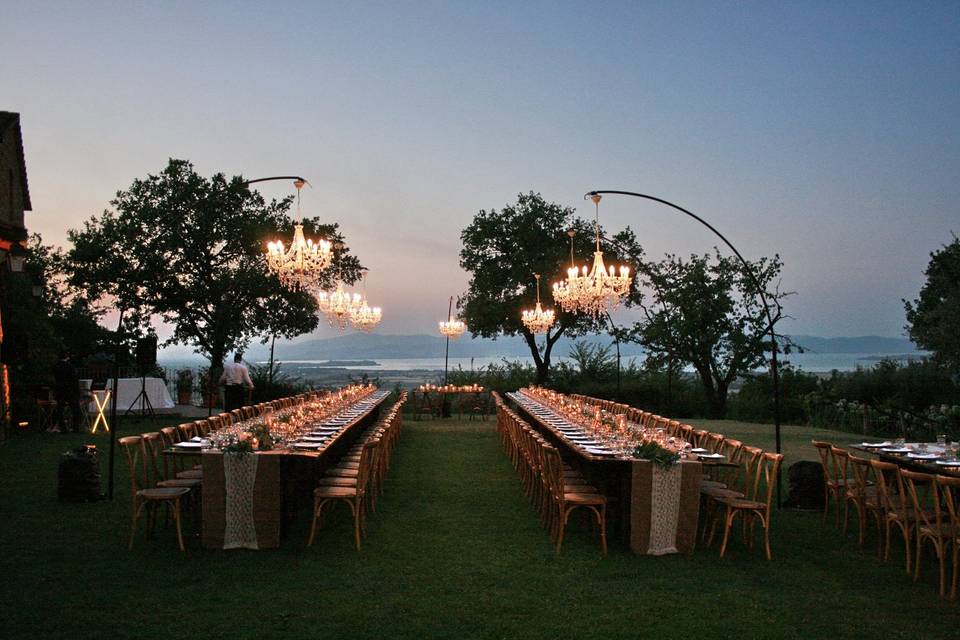 Giardino con vista lago