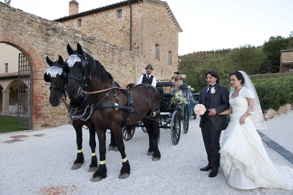 Arrivo in carrozza