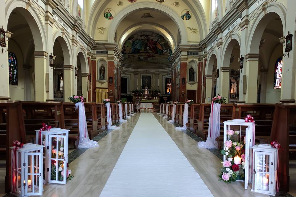 Allestimento navata chiesa