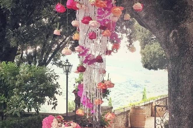 Floral chandelier